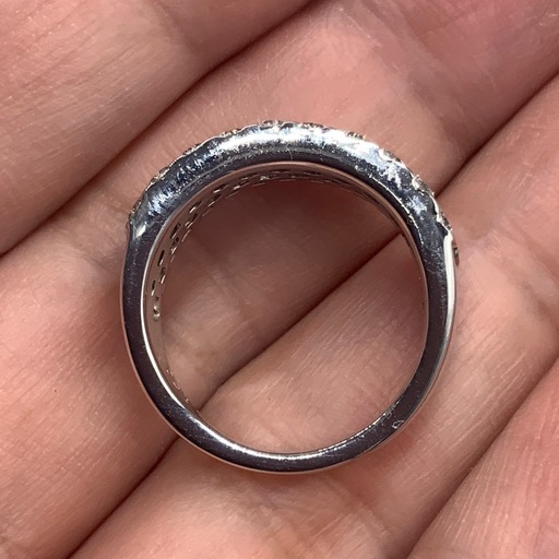 パヴェダイヤ　リング　K18WG ダイヤモンド　1.5ct 約12号　7g