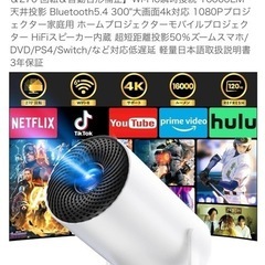 プロジェクター100インチスクリーン付き