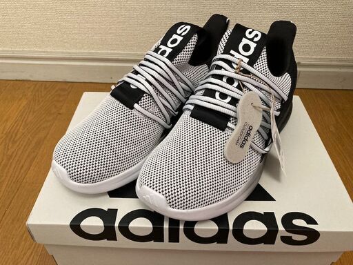 新品 Adidas アディダス スリッポン メンズ 24.5cm ワイド 白/黒 Lite Racer Adapt 7 海外モデル