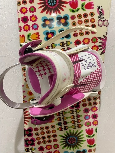 2024 スノボー 板 約130センチ ビンディング付き カバー付き