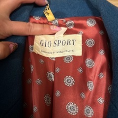 ⭐︎決まりました⭐︎ワールド　チェスターコート　Mサイズ相当　ブルー　グリーン　きれいめ　9号の画像