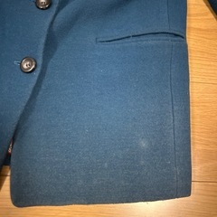 ⭐︎決まりました⭐︎ワールド　チェスターコート　Mサイズ相当　ブルー　グリーン　きれいめ　9号の画像