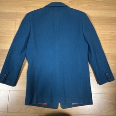⭐︎決まりました⭐︎ワールド　チェスターコート　Mサイズ相当　ブルー　グリーン　きれいめ　9号の画像