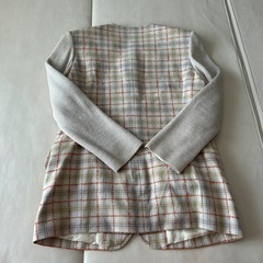 ⭐︎決まりました⭐︎アウター　チェック柄　ベージュ　オレンジ　きれいめ　秋冬　あったかの画像