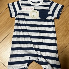 新品・未使用　西松屋　ボーダー　ロンパース　80㎝