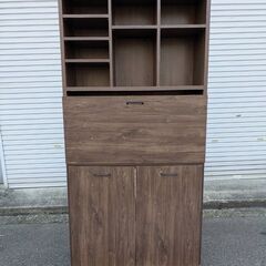 ☆中古￥6,800！YAMAZEN　本棚　家具　収納家具　ブラウ...