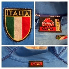 【希少】《Lサイズ》Kappa カッパ イタリア代表 00-01 ユーロ2000 青　半袖の画像