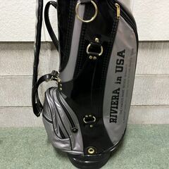 RIVIERA in USA キャディバッグ ゴルフバッグ シルバー の画像