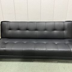 合皮 ソファベッド 3人掛 トリプルソファ 黒 半年使用のみ 幅180cm×奥行80cm×高さ72cm（座高33cm） 