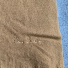 ピエールカルダン薄黄色ウールマフラーの画像