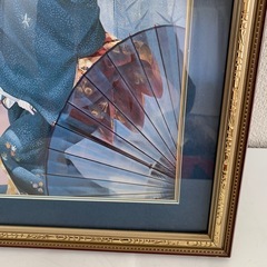 中尾淳 「雪」美人画 足立美術館 発行 色紙印刷 額装 日本画 浮世絵 和風　女性 JAPAN  骨董 美術品 絵画 日本　の画像