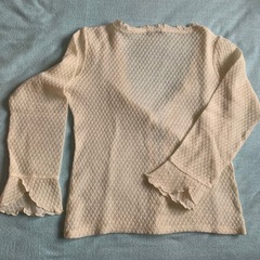 美品❣️Crescendoクレセンドアイボリーフリルカーディガンの画像