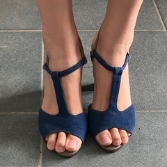 夏ぽい✨サンダルMサイズ　ヒール8㎝の画像