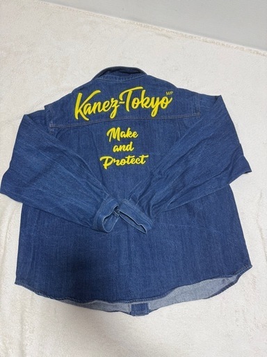 KaneZ ケインズ KNZ20031 イエロー刺繍入り デニムシャツビンテージ