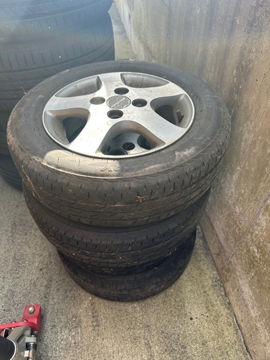 ホンダライフに使用モデューロアルミセット155/65R13軽全般バモスなど