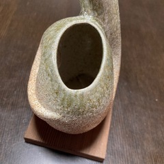 陶器の一輪挿し　巳年　ヘビ　花器　花瓶　干支の画像