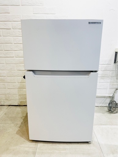 ヤマダセレクト 冷蔵庫 2ドア 90L 右開きYRZ-CO9H1
