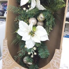新品 クリスマス スワッグ 高さ81㎝ 屋内 装飾 飾り 玄関 松ぼっくり フラワー ディスプレイ ☆ 札幌市 北区 屯田 の画像