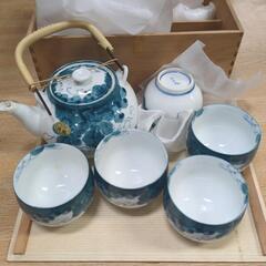★未使用品 急須 湯呑 セット 有田焼 博鵬 茶器揃 巨峰紋 急...