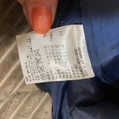 ノーカラーコート　紺　サイズ38の画像