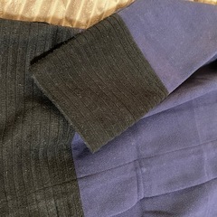 ノーカラーコート　紺　サイズ38の画像