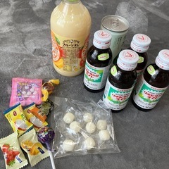 栄養ドリンク、お菓子など