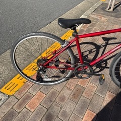 シボレークロスバイク　6段ギア　700×32C 赤　大人用自転車の画像