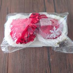 クリスマス ヘアクリップ2コセット(ミニ帽子)の画像