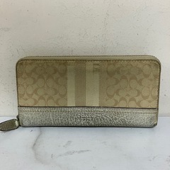 ☆値下げ☆I2412-387 COACH 長財布 箱付き キズ 汚れ 色はげあり ポケット12こありの画像