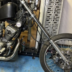 【ビラーゴ250】 190mm 7.5インチ ロングフォークジョイント 取付簡単 取付参考画像有り チョッパーバイク YAMAHAの画像
