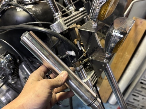 ビラーゴ250】 190mm 7.5インチ ロングフォークジョイント 取付