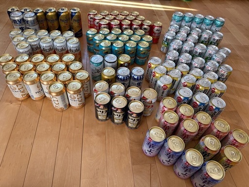 ★最終値下げ！　早い者勝ち！ 激安！★　130本大量出品、プレモル、マルエフ、晴れ風多数、お酒、ビール、酎ハイ チューハイ ウイスキー 発泡酒　計130本   500ml 13本 350ml 117本 【1本あたり約92円】 1月10日までの期間限定で出品！