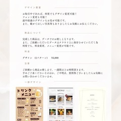メニュー表作ります
