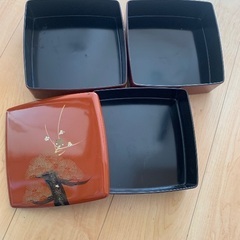 3段　重箱　おせち、お正月に。の画像
