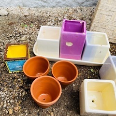 【オシャレ★先着1名早い者勝ち】カラフルミニ土器鉢セット⑤の画像