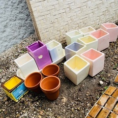 【オシャレ★先着1名早い者勝ち】カラフルミニ土器鉢セット⑤の画像