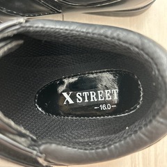 子供用　黒色革調シューズ　16センチの画像