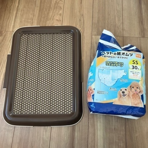 ボンビ 薄型しつけるトレー S ブラウン　ペット紙おむつ　ss