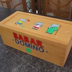 VILAC F-39260 BABAR DOMINO フランス製 木製ドミノ 28ピース ケース付き オブジェ 札幌市 屯田店の画像