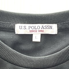メンズL U.S.POLO ASSN クルーネック ベスト 深緑の画像