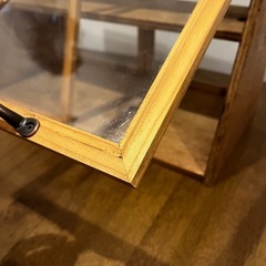 木製　ショーケース　飾り棚の画像