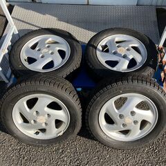 値下げ！♪スバル純正 プレオ バリ溝 スタッドレス 4本 ブリヂストン 165/65R13 現品確認してください！
