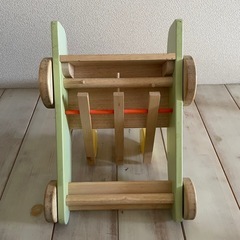 ニチガン おさんぽpipi 手押し車 木製 カタカタ ひよこ 歩行補助 歩行器 おさんぽピッピの画像