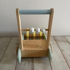 ニチガン おさんぽpipi 手押し車 木製 カタカタ ひよこ 歩行補助 歩行器 おさんぽピッピの画像