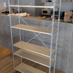 無印良品　スチールユニットシェルフセット・幅84cm, 奥行25...