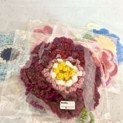可愛い花モチーフエコたわしの画像