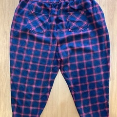 【新品未使用】チェック柄カジュアルパンツ 6Lサイズの画像