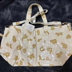 【タグ付き新品】gelato pique ジェラートピケ    マザーズバッグ ショルダーバッグ  トートバッグ　クッキーアニマル柄　白の画像