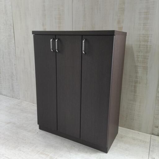 33⭐️シューズボックス　下駄箱　シューズラック　玄関収納家具 木製　ダークブラウン 樹脂製可動棚②
