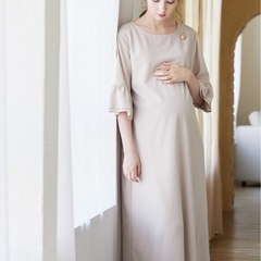 マタニティワンピース(授乳口あり)の画像